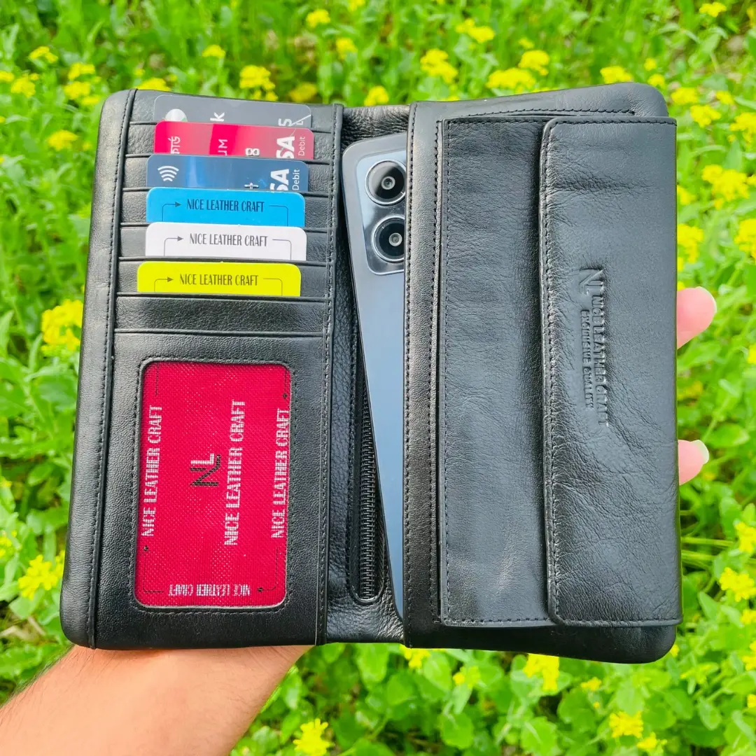 Premium Milled zipper Long Wallet - Image 2