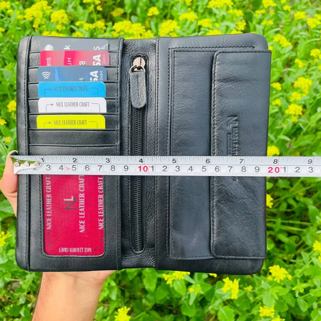 Premium Milled zipper Long Wallet - Image 3