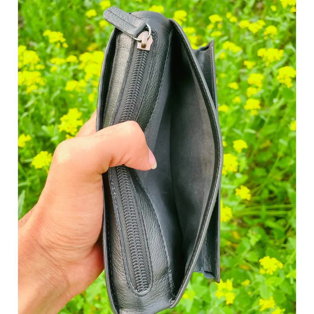 Premium Milled zipper Long Wallet - Image 5
